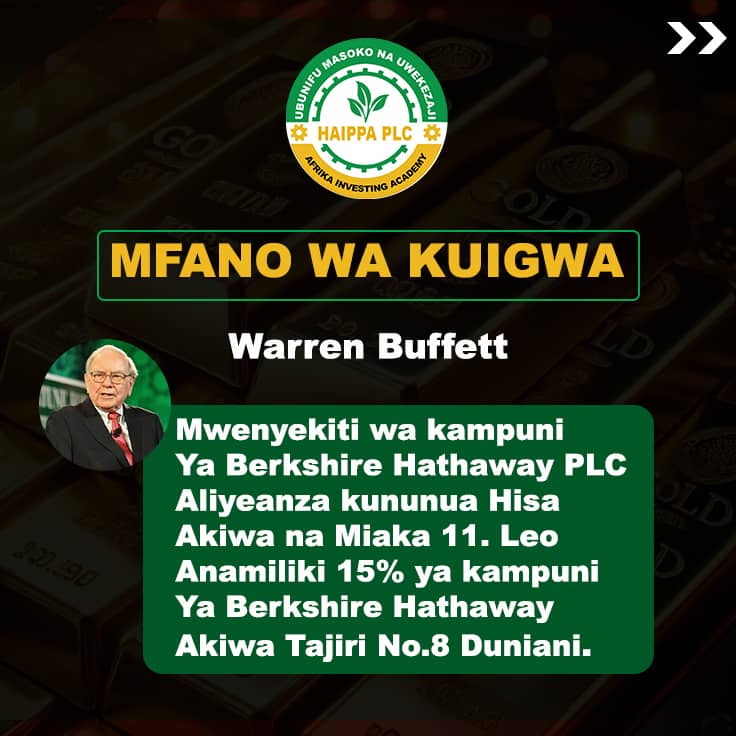 TUJIFUNZE KWA WARREN BUFFET 